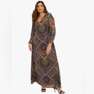 June & Vie Colorful Tribal Maxi Dress - Size 26